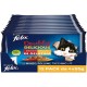 Purina Felix Le Ghiottonerie Doubly Delicious Wet for Cats with Salmon and Sardines, Tea and Mackerel, 48 Bags of 85 g Purina Felix Le Ghiottonerie Doubly Delicious Wet for Cats with Salmon and Sardines, Tea and Mackerel, 48 Bags of 85 g