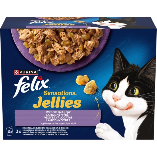 Purina Felix Sensations Cat Food Turkey Lamb 12 x 85 g Purina Felix Sensations Cat Food Turkey Lamb 12 x 85 g