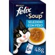 Purina Felix Soup Original Wet Cat Food with Cod, Tuna and Platessa - 8 Packs of 48 Bags of 48 g Each Purina Felix Soup Original Wet Cat Food with Cod, Tuna and Platessa - 8 Packs of 48 Bags of 48 g Each
