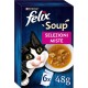 Purina Felix Soup Original Wet Cat Food with Cod, Tuna and Platessa - 8 Packs of 48 Bags of 48 g Each Purina Felix Soup Original Wet Cat Food with Cod, Tuna and Platessa - 8 Packs of 48 Bags of 48 g Each