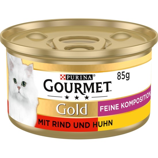 Purina GOURMET Gold Fine Composition: Cat Food, High Quality Adult Cat Food, Tin Purina GOURMET Gold Fine Composition: Cat Food, High Quality Adult Cat Food, Tin