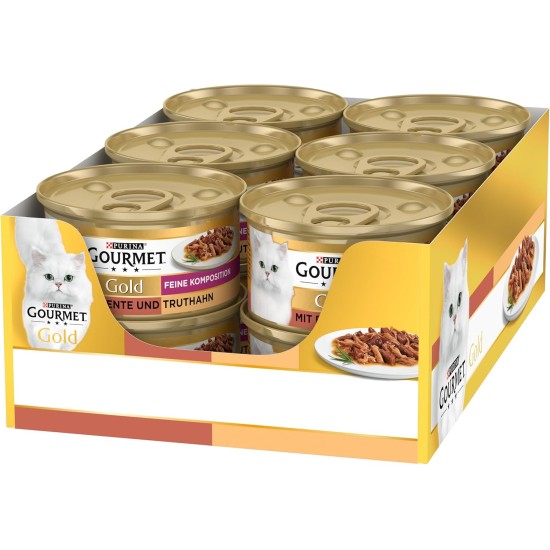 Purina GOURMET Gold Fine Composition: Cat Food, High Quality Adult Cat Food, Tin Purina GOURMET Gold Fine Composition: Cat Food, High Quality Adult Cat Food, Tin