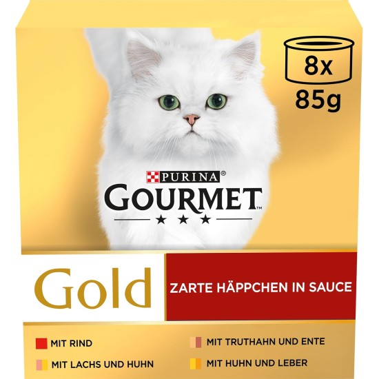 Purina Gourmet Gold Delicate Nibbles In Sauce, Cat Food For Demanding Cats, Pet Food, Tinned Wet Food Purina Gourmet Gold Delicate Nibbles In Sauce, Cat Food For Demanding Cats, Pet Food, Tinned Wet Food