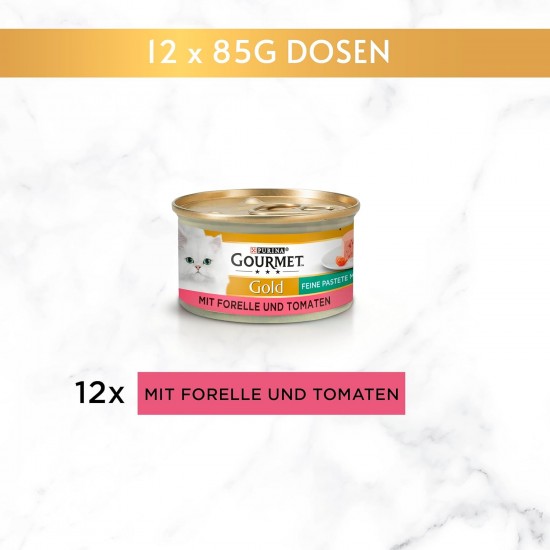 Purina Gourmet Gold Fine Pate High quality cat food, pack of 12 (12 x 85 g tin) Purina Gourmet Gold Fine Pate High quality cat food, pack of 12 (12 x 85 g tin)