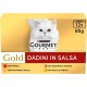 Purina Gourmet Gold Moist Cat Cubes in Sauce with Vegetables with Duck, Trouta, Veal Rabbit - 96 Cans of 85 g Each (12 Packs of 8 x 85 g) Purina Gourmet Gold Moist Cat Cubes in Sauce with Vegetables with Duck, Trouta, Veal Rabbit - 96 Cans of 85 g Each (12 Packs of 8 x 85 g)