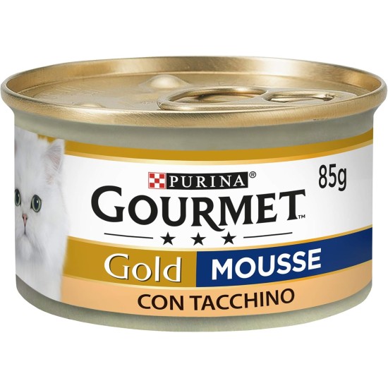 Purina Gourmet Gold Moist Cat Mousse with Turkey 24 x 85g Tubs 24 x 85g Purina Gourmet Gold Moist Cat Mousse with Turkey 24 x 85g Tubs 24 x 85g