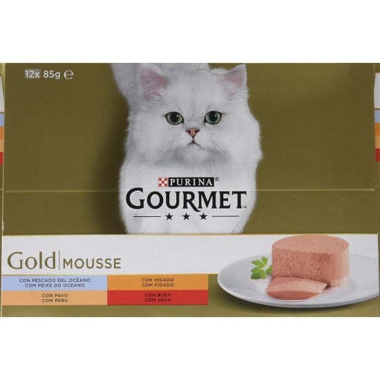 Purina Gourmet Gold Mousse Wet Cat Food, 8 x (12 x 85 g) Purina Gourmet Gold Mousse Wet Cat Food, 8 x (12 x 85 g)