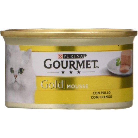 Purina Gourmet Gold Mousse Wet Cat Food with Chicken - 24 x 85g Tubs Purina Gourmet Gold Mousse Wet Cat Food with Chicken - 24 x 85g Tubs