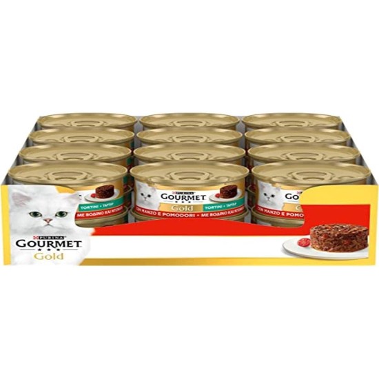 Purina Gourmet Gold Patty with Vegetables Moist Cats with Chicken and Carrots, 24 Tins of 85 g Purina Gourmet Gold Patty with Vegetables Moist Cats with Chicken and Carrots, 24 Tins of 85 g