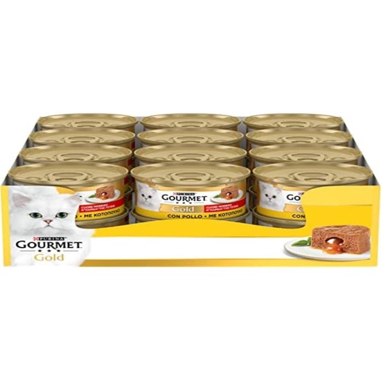 Purina Gourmet Gold Soft Wet Cat Food with Beef - 24 Tubs of 400g Purina Gourmet Gold Soft Wet Cat Food with Beef - 24 Tubs of 400g
