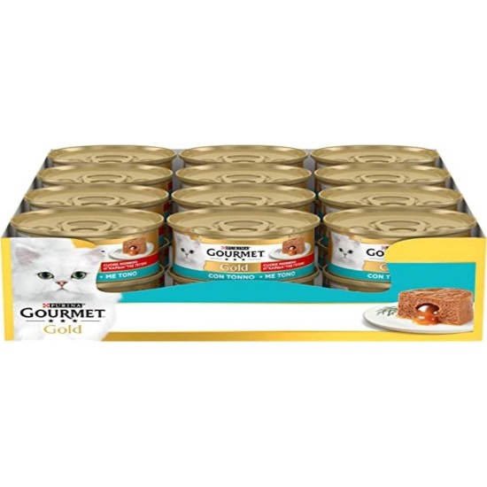 Purina Gourmet Gold Soft Wet Cat Food with Beef - 24 Tubs of 400g Purina Gourmet Gold Soft Wet Cat Food with Beef - 24 Tubs of 400g