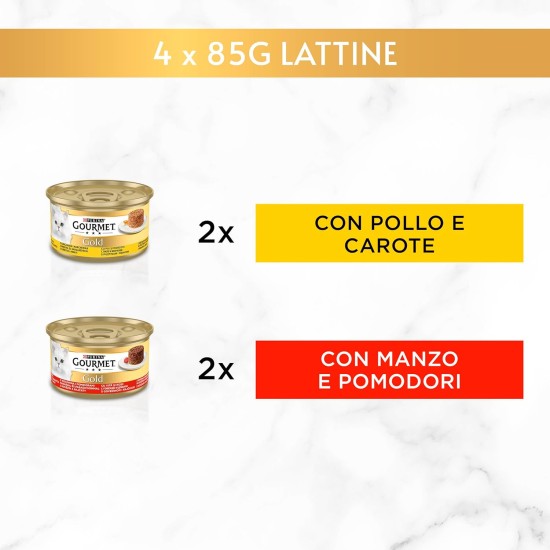 Purina Gourmet Gold Wet Cat Food Mousse with Ocean Fish 24 Cans of 85 g, Tin 24 x 85 g Purina Gourmet Gold Wet Cat Food Mousse with Ocean Fish 24 Cans of 85 g, Tin 24 x 85 g