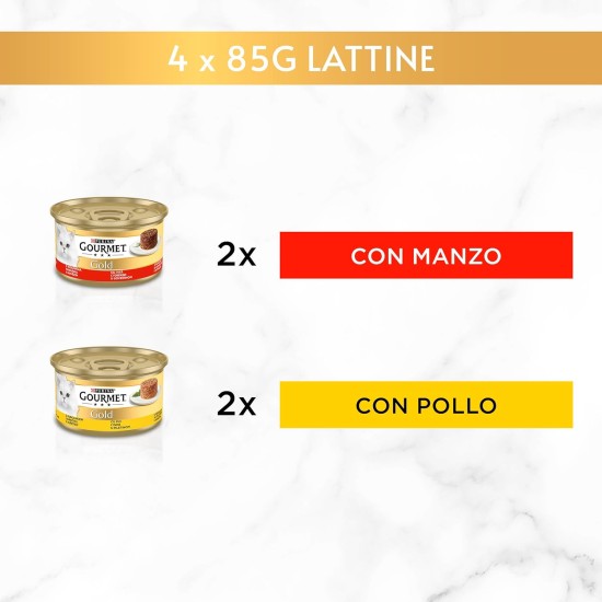 Purina Gourmet Gold Wet Cat Food Mousse with Ocean Fish 24 Cans of 85 g, Tin 24 x 85 g Purina Gourmet Gold Wet Cat Food Mousse with Ocean Fish 24 Cans of 85 g, Tin 24 x 85 g