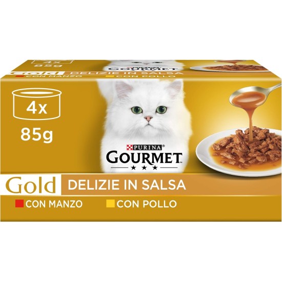 Purina Gourmet Gold Wet Cat Food Mousse with Ocean Fish 24 Cans of 85 g, Tin 24 x 85 g Purina Gourmet Gold Wet Cat Food Mousse with Ocean Fish 24 Cans of 85 g, Tin 24 x 85 g