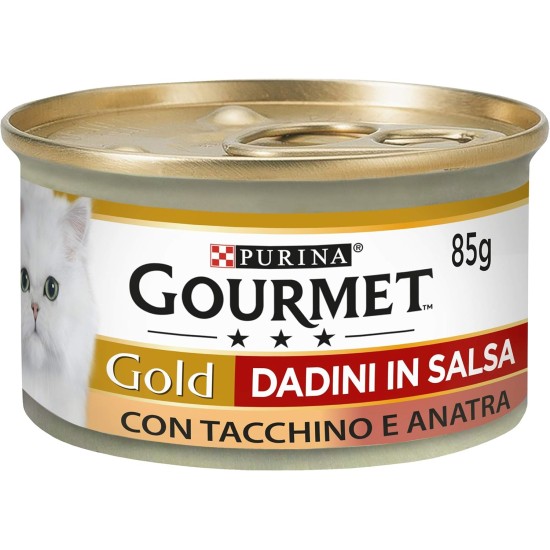 Purina Gourmet Gold Wet Cat Food Turkey and Duck Cubes with Sauce 24 x 85g Tins Purina Gourmet Gold Wet Cat Food Turkey and Duck Cubes with Sauce 24 x 85g Tins