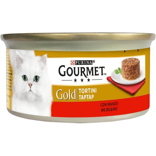 Purina Gourmet Gold Wet Tarts for Cats with Beef 24 x 85g Tins Purina Gourmet Gold Wet Tarts for Cats with Beef 24 x 85g Tins
