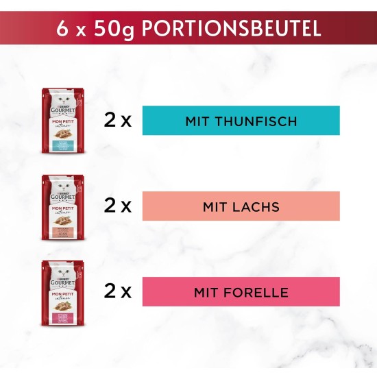 Purina Gourmet Mon Petit Cat Food High Quality For Adult Cats 8 Pack (8 x 6 x 50 Grams) Purina Gourmet Mon Petit Cat Food High Quality For Adult Cats 8 Pack (8 x 6 x 50 Grams)