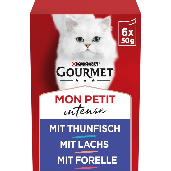 Purina Gourmet Mon Petit Cat Food High Quality For Adult Cats 8 Pack (8 x 6 x 50 Grams)