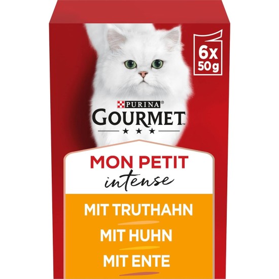 Purina Gourmet Mon Petit Cat Food High Quality For Adult Cats 8 Pack (8 x 6 x 50 Grams)