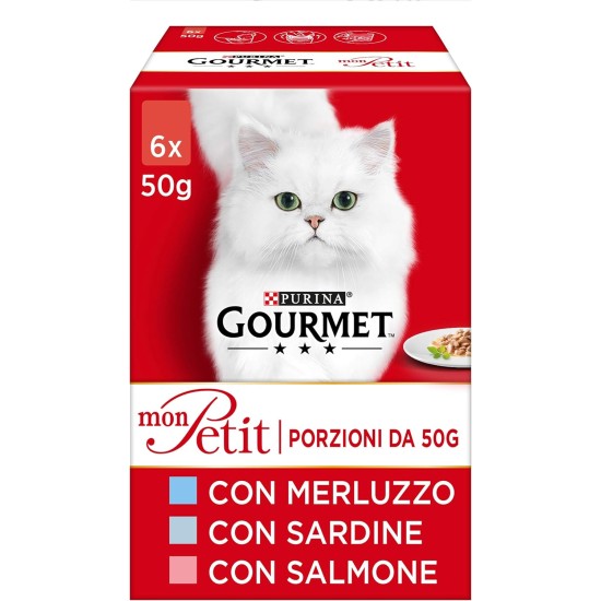 Purina Gourmet Mon Petit Moisture Cat with Beef, Liver, Wild 48 Bags of 50 g Purina Gourmet Mon Petit Moisture Cat with Beef, Liver, Wild 48 Bags of 50 g
