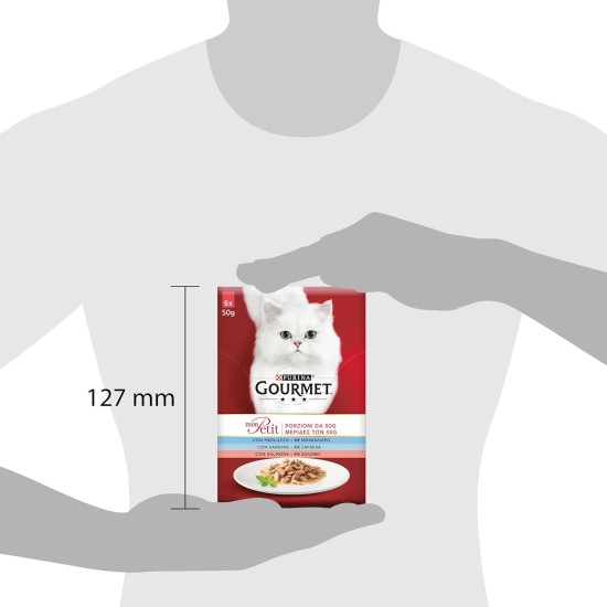 Purina Gourmet Mon Petit Moisture Cat with Beef, Liver, Wild 48 Bags of 50 g Purina Gourmet Mon Petit Moisture Cat with Beef, Liver, Wild 48 Bags of 50 g