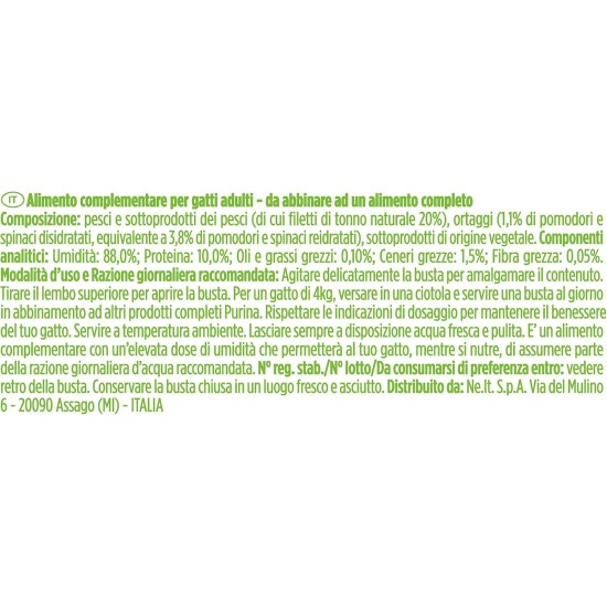 Purina Gourmet Nature's Creations Soup Moisture Cats in Delicate Broth with Natural Tuna and Steel, 32 Bags of 40 g, Ciacuna Purina Gourmet Nature's Creations Soup Moisture Cats in Delicate Broth with Natural Tuna and Steel, 32 Bags of 40 g, Ciacuna