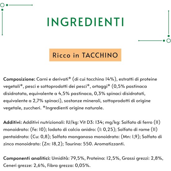 Purina Gourmet Nature's Creations Turkey Rich Wet Cat Food Garnished with Spinach and Parsnips, 24 x 85 g Tubs Purina Gourmet Nature's Creations Turkey Rich Wet Cat Food Garnished with Spinach and Parsnips, 24 x 85 g Tubs
