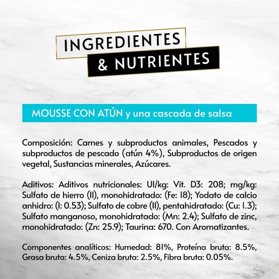 Purina Gourmet Revelations Mousse with Sauce Wet Food for Cats with Chicken - 6 Packs of 4 Pyramids of 57g - 24 Pyramids Purina Gourmet Revelations Mousse with Sauce Wet Food for Cats with Chicken - 6 Packs of 4 Pyramids of 57g - 24 Pyramids
