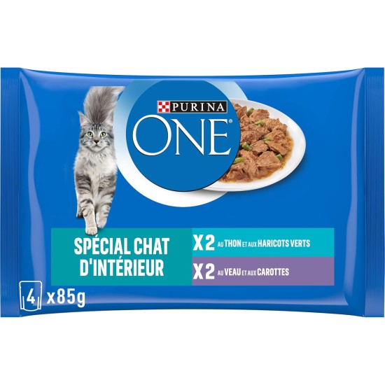 Purina One cut in sauce, meal for adult cats, chicken + tuna, 12 (4 x 85 g) Purina One cut in sauce, meal for adult cats, chicken + tuna, 12 (4 x 85 g)