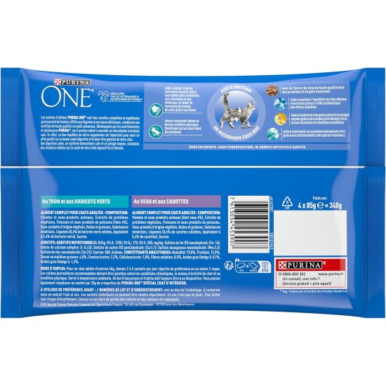 Purina One cut in sauce, meal for adult cats, salmon + turkey, 12 (4 x 85 g) Purina One cut in sauce, meal for adult cats, salmon + turkey, 12 (4 x 85 g)