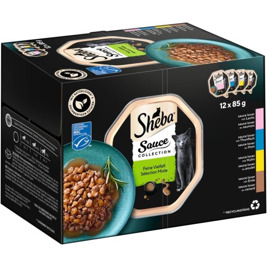 SHEBA Bowl Multipack Sauce Collection Fine Variety MSC 1 x 12 x 85 g SHEBA Bowl Multipack Sauce Collection Fine Variety MSC 1 x 12 x 85 g