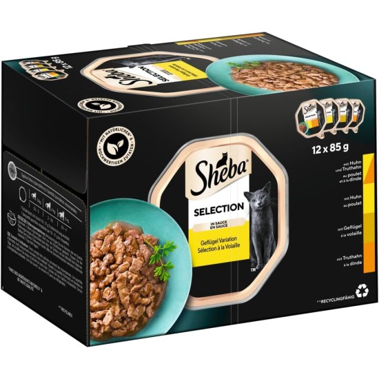 SHEBA® Bowl Multipack Selection in Sauce Poultry Variation 1 x 12 x 85 g SHEBA® Bowl Multipack Selection in Sauce Poultry Variation 1 x 12 x 85 g