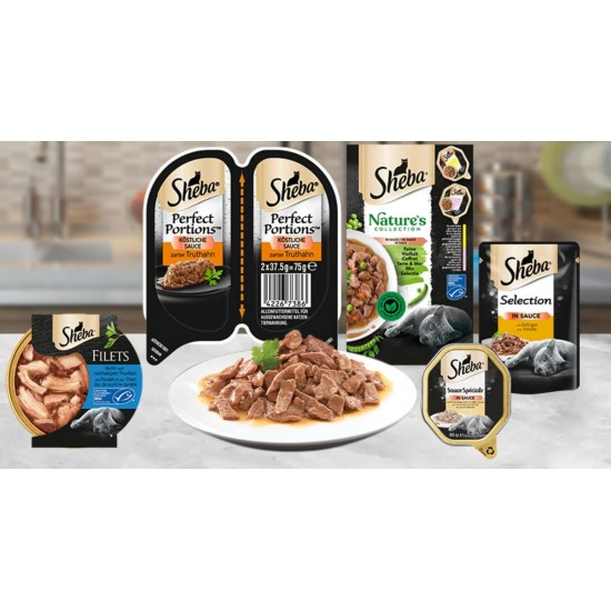 SHEBA® Bowl Multipack Selection in Sauce Poultry Variation 1 x 12 x 85 g SHEBA® Bowl Multipack Selection in Sauce Poultry Variation 1 x 12 x 85 g