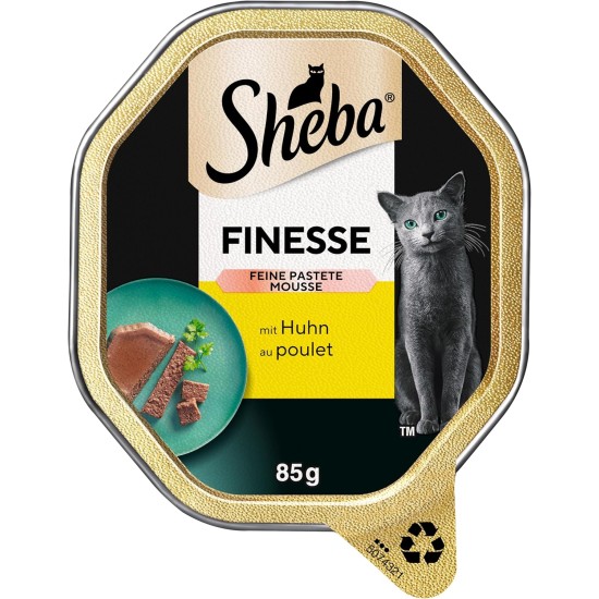 SHEBA Bowl Wet Food for Cats Finesse Fine Pate with Chicken 22 x 85 g SHEBA Bowl Wet Food for Cats Finesse Fine Pate with Chicken 22 x 85 g