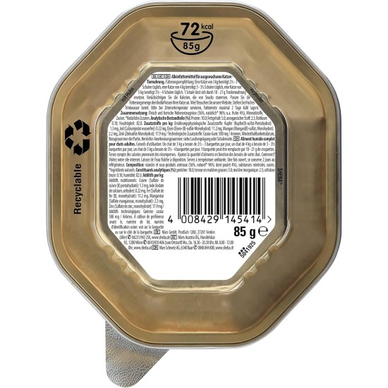 SHEBA Bowl Wet Food for Cats Finesse Fine Pate with Chicken 22 x 85 g SHEBA Bowl Wet Food for Cats Finesse Fine Pate with Chicken 22 x 85 g