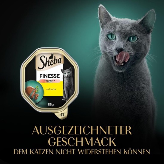 SHEBA Bowl Wet Food for Cats Finesse Fine Pate with Chicken 22 x 85 g SHEBA Bowl Wet Food for Cats Finesse Fine Pate with Chicken 22 x 85 g