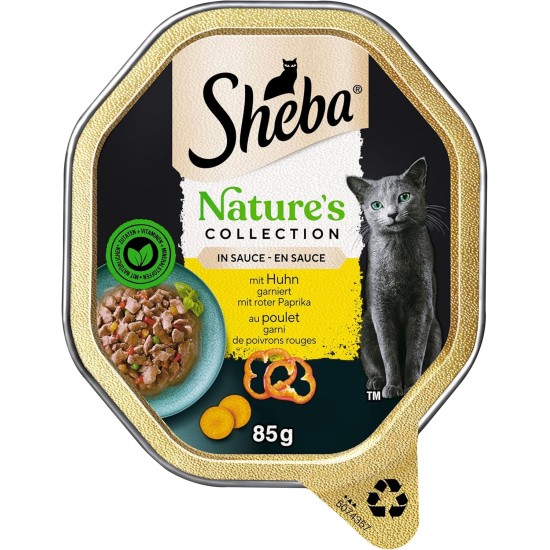 SHEBA Nature's Collection Wet Food Bowl for Cats, in Sauce with Chicken, 2 x 11 x 85 g SHEBA Nature's Collection Wet Food Bowl for Cats, in Sauce with Chicken, 2 x 11 x 85 g