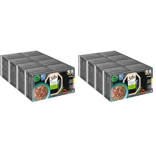 SHEBA Nature's Collection Wet Food Bowl for Cats, in Sauce with Salmon, 2 x 11 x 85 g SHEBA Nature's Collection Wet Food Bowl for Cats, in Sauce with Salmon, 2 x 11 x 85 g