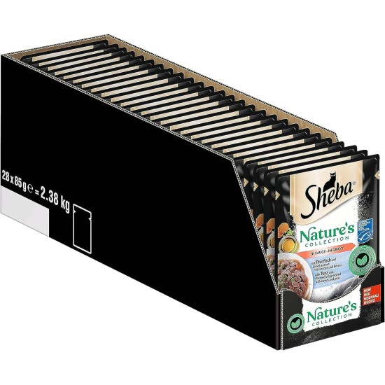 SHEBA Nature's Collection in Jelly, High-Quality Wet Cat Food with Turkey in Portion Bag, 28 x 85 g SHEBA Nature's Collection in Jelly, High-Quality Wet Cat Food with Turkey in Portion Bag, 28 x 85 g