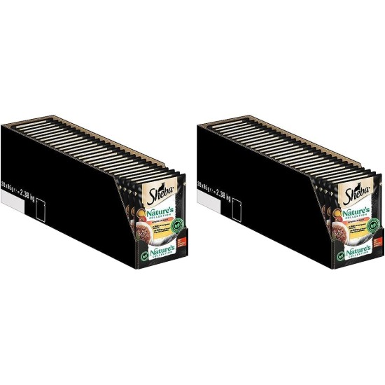 SHEBA Nature's Collection in Jelly, High-Quality Wet Cat Food with Turkey in Portion Bag, 28 x 85 g SHEBA Nature's Collection in Jelly, High-Quality Wet Cat Food with Turkey in Portion Bag, 28 x 85 g