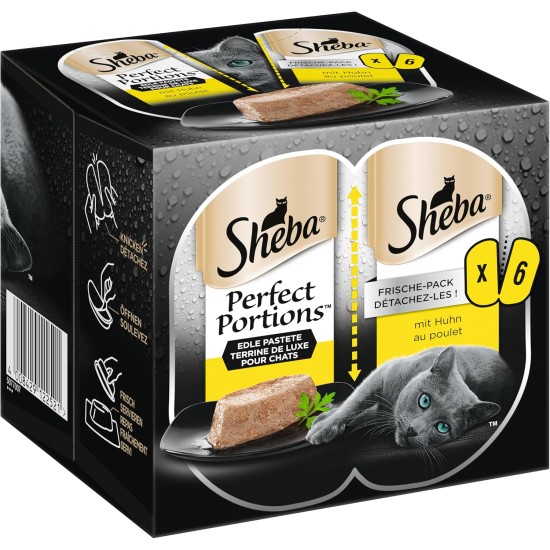 SHEBA PERFECT PORTIONS Pastete mit Huhn 8x3x(2x37,5g) SHEBA PERFECT PORTIONS Pastete mit Huhn 8x3x(2x37,5g)