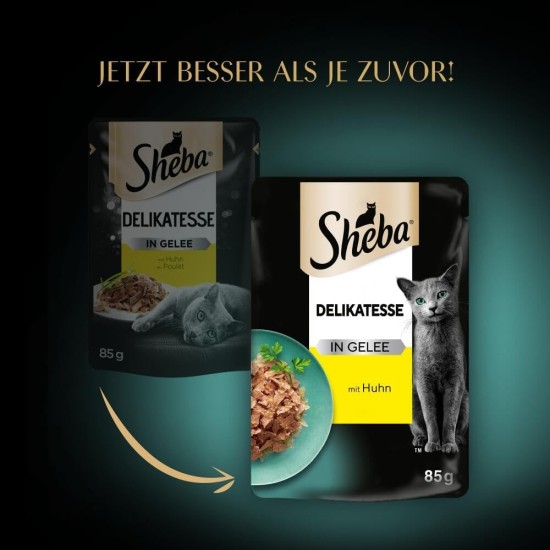 SHEBA® Portionsbeutel Delikatesse in Gelee mit Thunfisch MSC 28 x 85g SHEBA® Portionsbeutel Delikatesse in Gelee mit Thunfisch MSC 28 x 85g