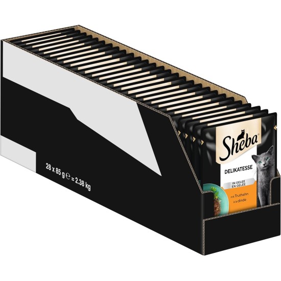 SHEBA® Portionsbeutel Delikatesse in Gelee mit Thunfisch MSC 28 x 85g SHEBA® Portionsbeutel Delikatesse in Gelee mit Thunfisch MSC 28 x 85g