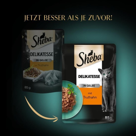 SHEBA® Portionsbeutel Delikatesse in Gelee mit Thunfisch MSC 28 x 85g SHEBA® Portionsbeutel Delikatesse in Gelee mit Thunfisch MSC 28 x 85g
