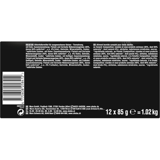 SHEBA® Portionsbeutel Multipack Delikatesse in Sauce mit Geflügel Variation 1 x 12 x 85g SHEBA® Portionsbeutel Multipack Delikatesse in Sauce mit Geflügel Variation 1 x 12 x 85g