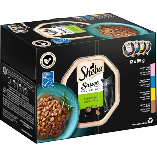 SHEBA® Portionsbeutel Multipack Sauce Collection Geflügel Variation 4 x 12x85g SHEBA® Portionsbeutel Multipack Sauce Collection Geflügel Variation 4 x 12x85g