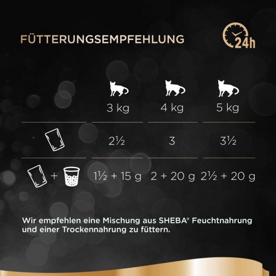 SHEBA® Portionsbeutel Multipack Sauce Collection Herzhafte Komposition 4 x 12x85g SHEBA® Portionsbeutel Multipack Sauce Collection Herzhafte Komposition 4 x 12x85g