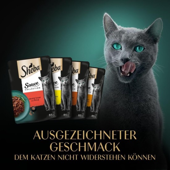 SHEBA® Portionsbeutel Multipack Sauce Collection Herzhafte Komposition 4 x 12x85g SHEBA® Portionsbeutel Multipack Sauce Collection Herzhafte Komposition 4 x 12x85g