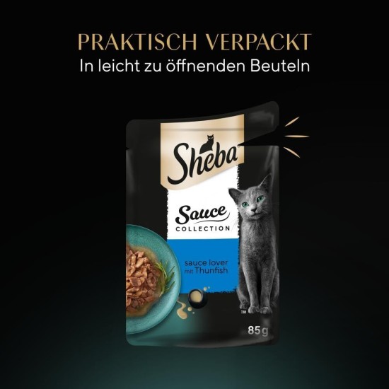 SHEBA® Portionsbeutel Sauce Collection Sauce Lover mit Rind 28 x 85g SHEBA® Portionsbeutel Sauce Collection Sauce Lover mit Rind 28 x 85g