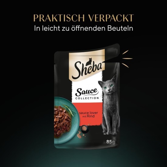 SHEBA® Portionsbeutel Sauce Collection Sauce Lover mit Truthahn 28 x 85g SHEBA® Portionsbeutel Sauce Collection Sauce Lover mit Truthahn 28 x 85g